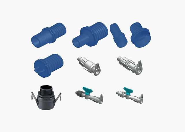 Plastic Puglia - Layflat Fittings with Ring and Nut