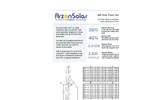 Arzon Solar - Model uM2 - Solar Power Generator Datasheet