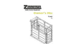 Zimmerman - Model ECC12 - Quality Cattle Chute for Beef and Dairy Farms - Manual