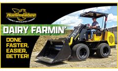 Replace your dairy farm Skid Steer with the Hummerbee Compact Articulated Loader. - Video
