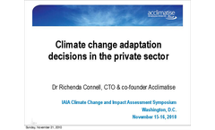 Climate Change Adaptation Decisions in the Private Sector - The Role of EIA