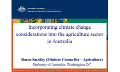 Incorporating climate change considerations into the agriculture sector in Australia
