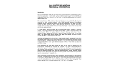 Oil Water Separation Tech Info