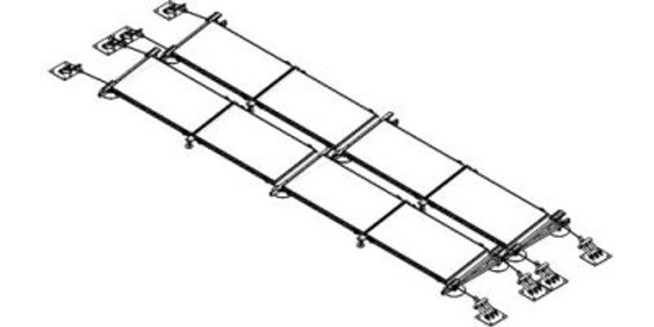 SunNet Roof - Steel Cable-Made Mounting System for Rooftop Photovoltaic Plants