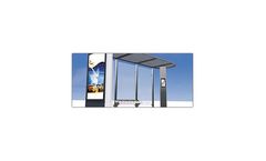 Model 40W - 10W Solar Powered LED lighting Kit for Bus Stops