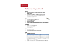 Chrysal - Model AVB - Post-Harvest Conditioner Brochure