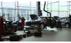 s.tec Germany - Exhaust gas extraction, welding fume extraction at the AUDI used car center - Video