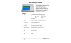 Countronics - Model pH ORP - Bench Top Conductivity TDS Indicator - Datasheet
