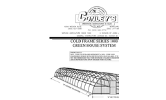 Cold Frames - Model 1000 Series - Greenhouse System Brochure