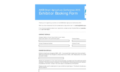 SmartAg Exhibitor Form - 2014 