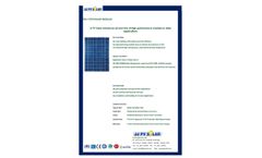 JJ Solar - Model 220w-250w - Poly Crystalline Modules - Brochure