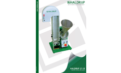 Haldrup - Model LT-15 - Laboratory Thresher and Cleaner Brochure