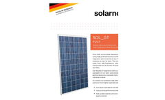 Model SOL GT - Polycrystalline Module - Brochure
