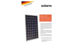 Model SOL GT - Black Framed Monocrystalline Module Brochure