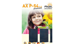 AxSun Premium - Model AX M-54 - Monocrystalline Solar Panel - Brochure