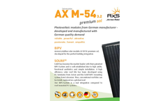 Premium Sol - Model AX M-54 - - Model AX M-60 - Monocrystalline Solar Panel -  Brochure
