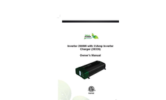 Nature Power - Model 2000 Watt - Sinewave Inverter Plus 55 Amp Charger - Manual