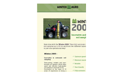 Wintex - Model 2000 - Automatic and Powerful Agriculture Soil Sampler - Brochure
