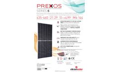 Prexos - Model Series 6-144 (435-460 Wp) - Solar Panels - Brochure