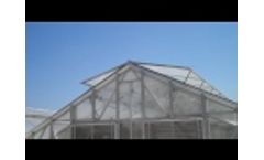 Rack and pinion ventilation system in hydroponic greenhouse Video