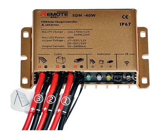 Model SDN Series - Solar Charge Controller with built-in LED Driver