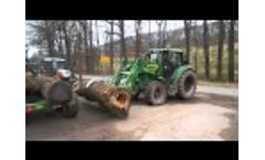 John Deere 6320 and Farma 9t - Thick Oak Trunks Video
