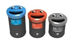 Leafield - Novelty Smiley Face Recycling Bins