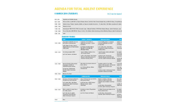 Total Agilent Experience-2014  Agenda Brochure