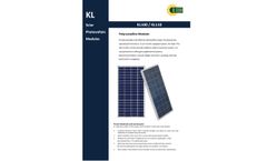 KL Solar - Model KL100 / KL110 - Solar Photovoltaic Modules - Brochure