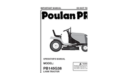 Poulan Pro - Model 2-10-10 - Riding Tractors Mowers- Manual