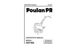 Poulan Pro - Model HDF900 - Tillers - Manual