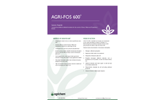 Agri-fos - Model 600 - Systemic Fungicide - Datasheet