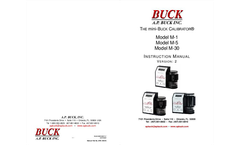 Mini-Buck Calibrator – Model M-1/M-5 & M-30 - Analysis of Air Flow Calibration - Instructions Manual