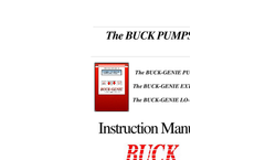 Buck-Genie - Pumps - Instruction Manual