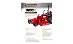 S800x - Zero Turn Mower Full Specification Brochure