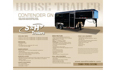 S&H - Model Contender GN - Steel Slant Load Gooseneck Horse Trailer - Brochure