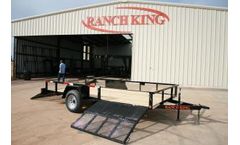 Ranch King - Model WT Series  GVWR 2990 - Side Gate Single Axle Utility Trailer