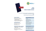 JT Solar - JTS-180M - Solar Module Monocrystalline Datasheet