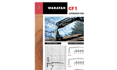 Waratah - Model CF1 - Forwarder Cranes Brochure