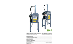 Model MG 5 T.L - Hydraulic Compactor Machine Brochure