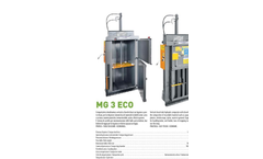 Model MG 3 ECO - Vertical Closed Side Hydraulic Compactor Brochure