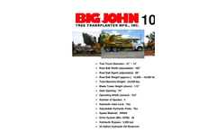 Model 100 - Truck Mounted Tree Transplanters Brochure