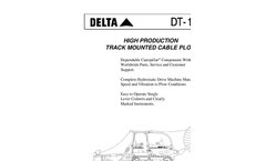 Model DT-150C - High-Performance Track-Mounted Cable Plow - Datasheet