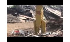 Allied-Gator MTR 40 S with Serrated Gator Blades - Processing Steel Pipe & Scrap Video