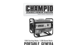 Model 100403 - 1200-Watt Multi Purpose Portable Generator Brochure