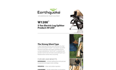 Earthquake - Model W1200 - 5 Ton Electric Log Splitter Brochure