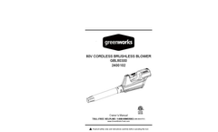 80V Pro 500CFM Cordless Leaf Blower Manual