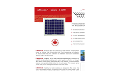 GMA Solar- Model MA-M6-36-100W - Monocrystalline Solar Panel - Brochure