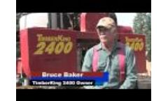 TimberKing Portable Sawmill Model 2400 Owner Bruce Baker Video