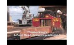 TimberKing Portable Sawmill Model 1220 Owner Saws Huge Beams - Video